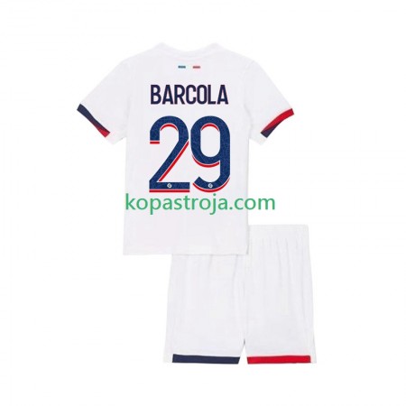 Billiga Fotbollströjor Paris Saint-Germain Bradley Barcola 29 Barn Borta tröja 2025/26 Kortärmad